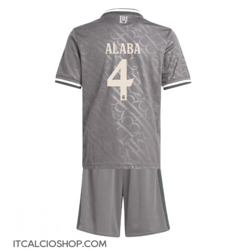 Real Madrid David Alaba #4 Terza Maglia Bambino 2024-25 Manica Corta (+ Pantaloni corti)